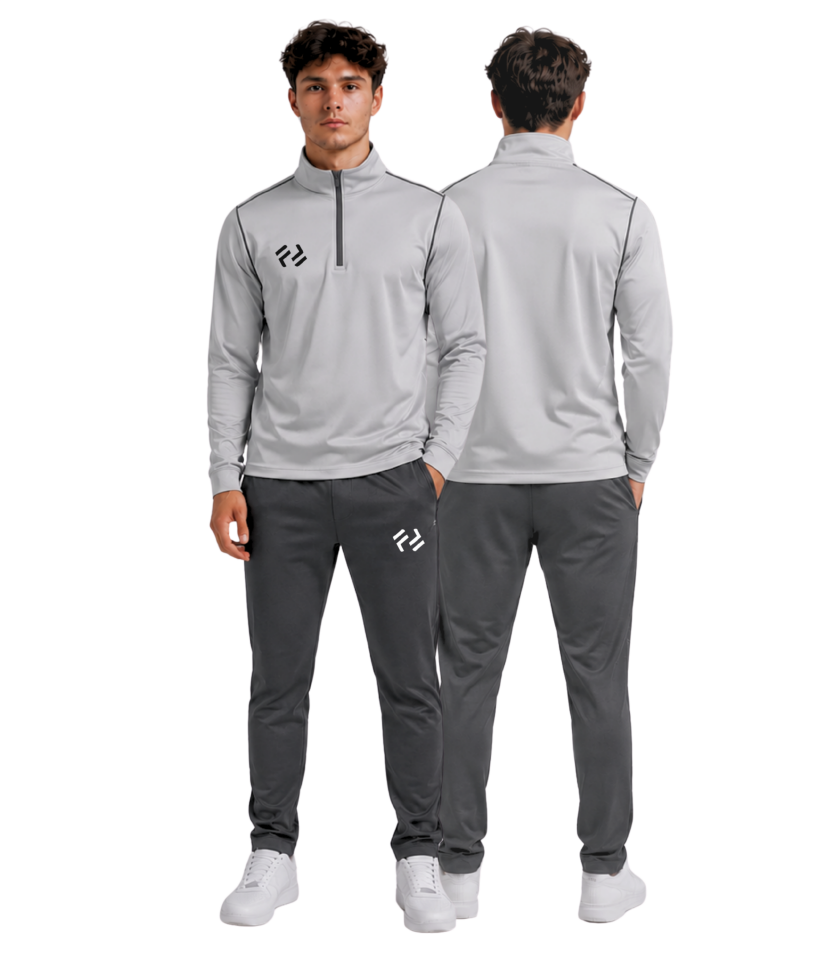 FOREAK ZERO SLIM FIT YARIM FERMUAR EŞOFMAN TAKIMI | GRİ-ANTRASİT