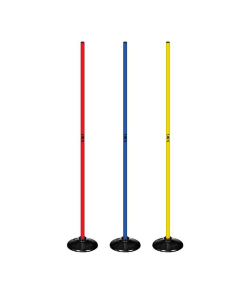 SLALOM ÇUBUĞU KAUÇUK TABANLI TEK RENKLİ